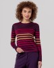 Striped Purple-Bordeaux Blouse Striped Purple-Bordeaux Blouse