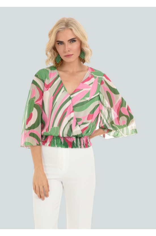 Blouse Embrider Blouse With Elastic