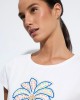 Λευκή Μπλούζα Με Tropical Print Λευκή Μπλούζα Με Tropical Print