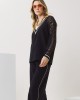 Black Blouse with Lace and Gold Details Black Blouse with Lace and Gold Details