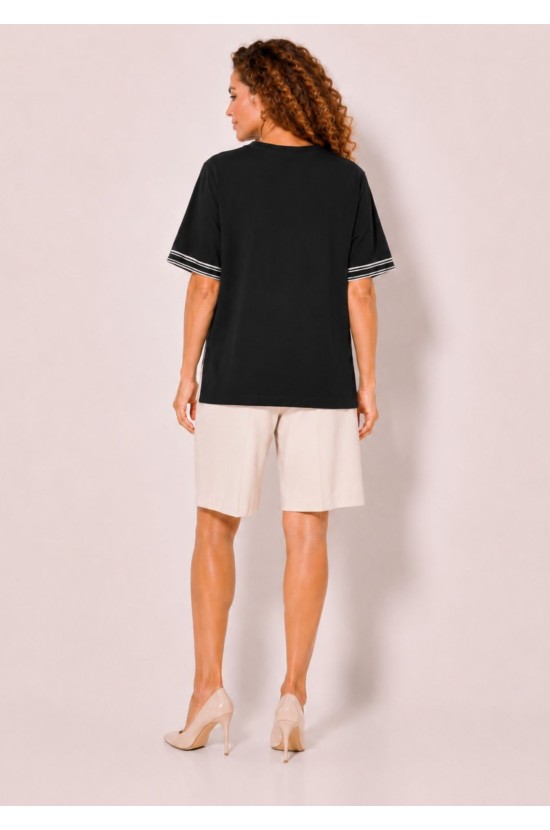 Black Blouse with Side Zipper