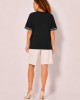 Black Blouse with Side Zipper