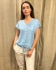 Light Blue Blouse With Design