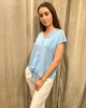 Light Blue Blouse With Design