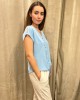 Light Blue Blouse With Design