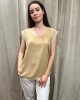 Sleeveless Blouse Beige