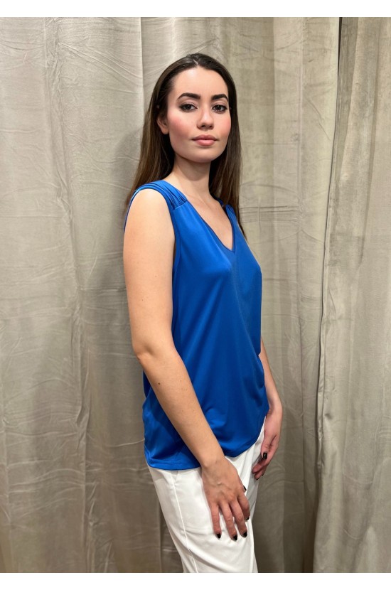 Sleeveless blouse Blue Royal