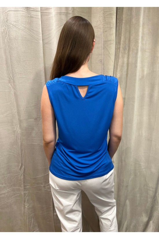 Sleeveless blouse Blue Royal