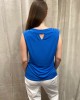 Sleeveless blouse Blue Royal