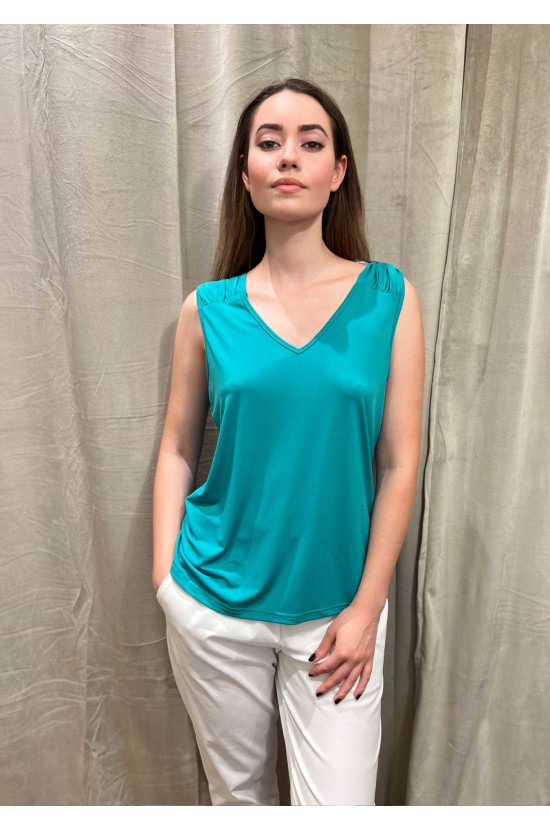 Sleeveless Blouse Green