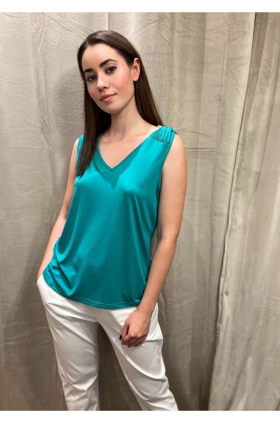 Sleeveless Blouse Green