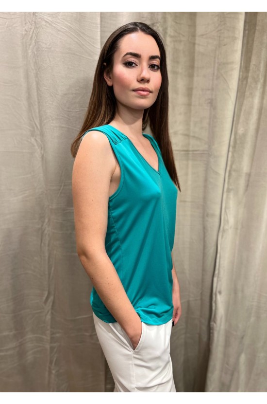 Sleeveless Blouse Green