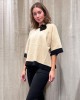 Camel Blouse With Black