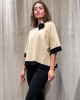 Camel Blouse With Black