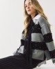 Gray Blouse with Black Sequins and Stripes Gray Blouse with Black Sequins and Stripes