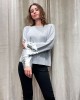 Grey knitted blouse with sequins