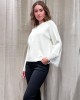 White knitted blouse with sequins