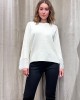 White knitted blouse with sequins