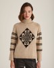 Blouse Knitted Beige Turtleneck