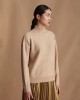 Knitted Blouse Beige with sequins