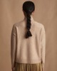 Knitted Blouse Beige with sequins