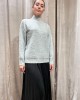 Grey knitted blouse with sequins