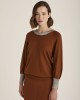 Knitted Blouse Brown with Silver 