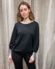 Knitted Blouse Black With Silver