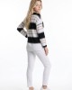 Πλεκτή Ριγέ Μπλούζα Με Μακριά Μανίκια