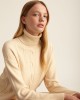 Blouse Knitted Turtleneck Beige