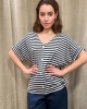 Striped Blouse With V