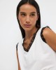 Sleeveless Blouse with Lace Sleeveless Blouse with Lace