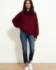 Oversized Πλεκτή Μπλούζα με Ζεστό Λαιμό Oversized Πλεκτή Μπλούζα με Ζεστό Λαιμό