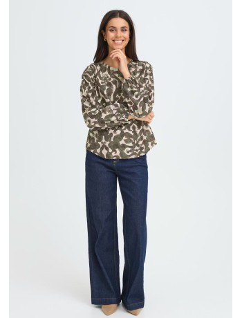 Μπλούζα Λαδί Με Εμπριμέ Σχέδιο Μπλούζα Λαδί Με Εμπριμέ Σχέδιο