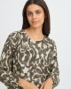 Μπλούζα Λαδί Με Εμπριμέ Σχέδιο