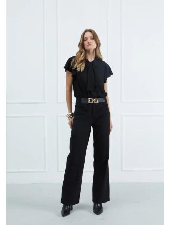 Μπλούζα Μαύρη Με Δέσιμο Μπλούζα Μαύρη Με Δέσιμο