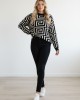 Knitted Blouse With Geometric Pattern Knitted Blouse With Geometric Pattern