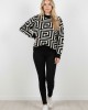 Knitted Blouse With Geometric Pattern Knitted Blouse With Geometric Pattern