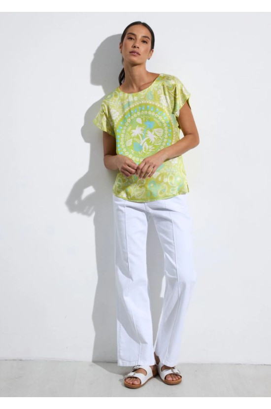Blouse With Tropical Print