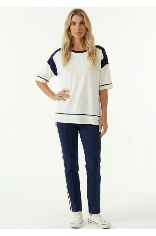 T-shirt with Navy Details