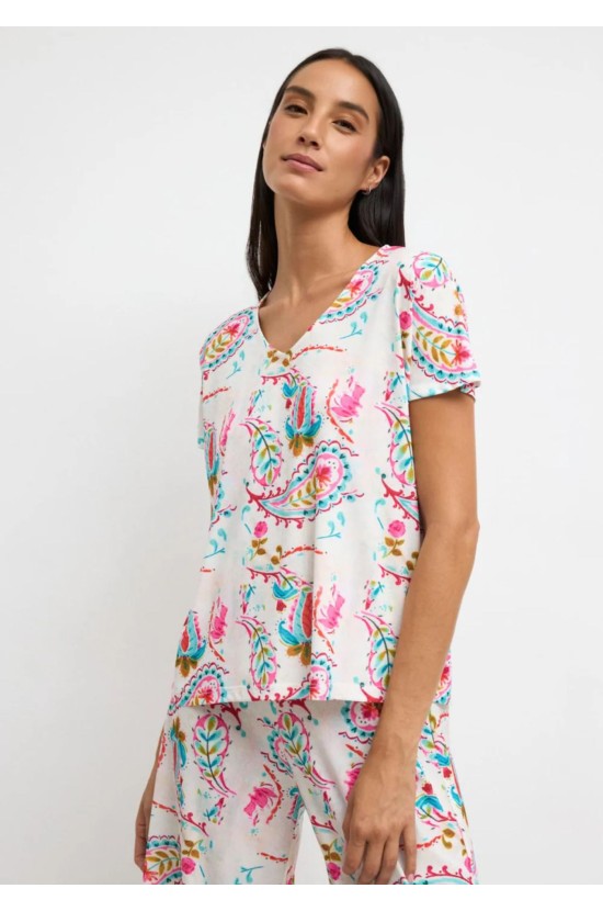 Μπλούζα Με Paisley Print Μπλούζα Με Paisley Print