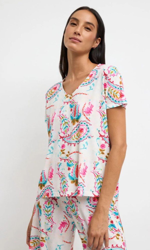 Μπλούζα Με Paisley Print Μπλούζα Με Paisley Print