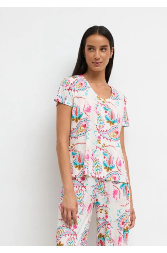 Μπλούζα Με Paisley Print Μπλούζα Με Paisley Print