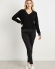 Black Knitted Blouse With V Neck & Shiny Details Black Knitted Blouse With V Neck & Shiny Details
