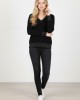 Black Knitted Blouse With V Neck & Shiny Details Black Knitted Blouse With V Neck & Shiny Details