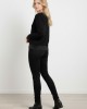 Black Knitted Blouse With V Neck & Shiny Details Black Knitted Blouse With V Neck & Shiny Details