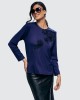 Knitted Blouse Purple- Blue