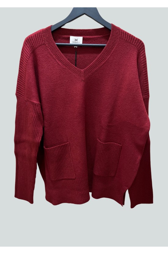 Blouse Knitted Wine