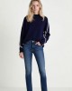 Πλεκτή Μπλούζα Μπλε Navy με Λευκές Λεπτομέρειες Πλεκτή Μπλούζα Μπλε Navy με Λευκές Λεπτομέρειες