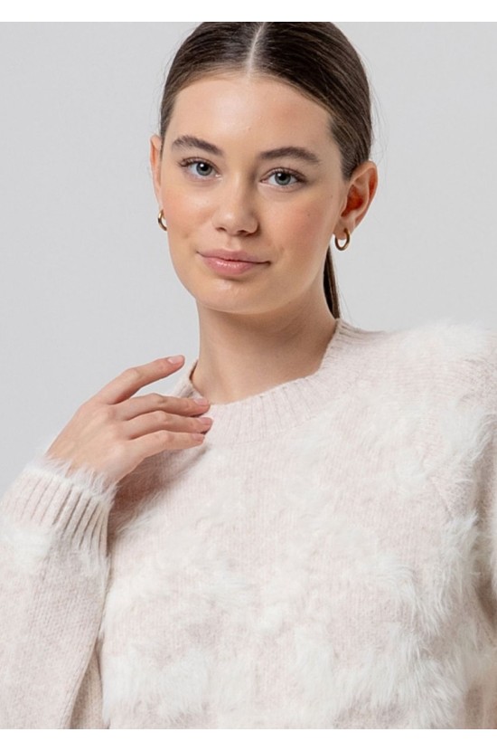 Ecru-Beige Knit Top Ecru-Beige Knit Top